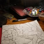 Trace the crumple lines with ink pen or sharpie